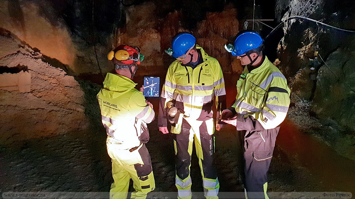 Фото горных инженеров в шахте